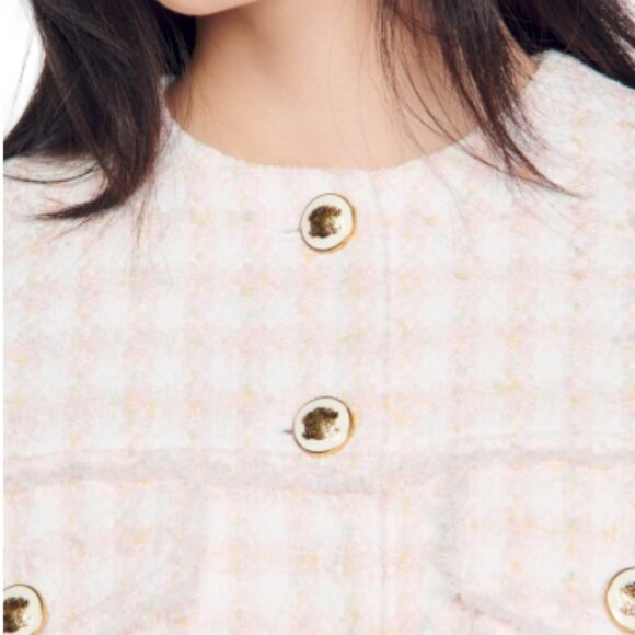 Liano Cropped Tweed Button Front Jacket - Picture 3 of 7